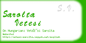 sarolta vetesi business card
